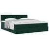 vidaXL Estrutura de cama otomana com colch&atilde;o 160x200 cm verde escuro