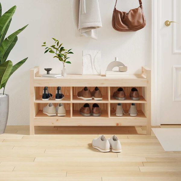 vidaXL Banco de corredor 110x40x60 cm madeira de pinho maci&ccedil;a