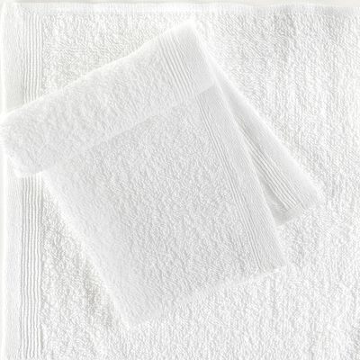 vidaXL Toalhas de hóspedes 25 pcs algodão 350 g 30x30 cm branco