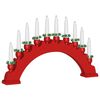 vidaXL Arco de Velas de Natal com 10 Velas LED 3 pcs Vermelho