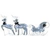 vidaXL Decora&ccedil;&atilde;o de Natal renas/tren&oacute; p/ exterior 60 luzes LED branco