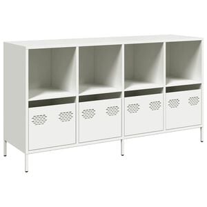 vidaXL Aparador 135x39x73,5 cm a&ccedil;o laminado a frio branco