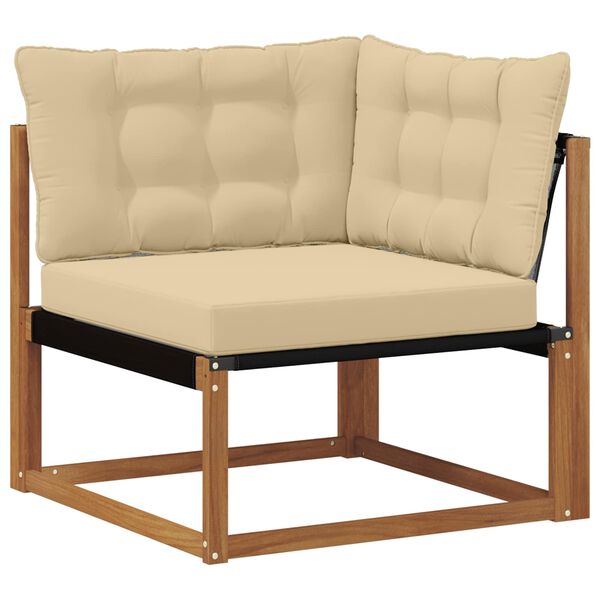 vidaXL Conjunto de Sof&aacute;s para Exterior 4 pcs Natural e Bege