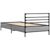 vidaXL Estrutura cama 100x200 cm derivados madeira/metal cinza sonoma