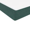 vidaXL Cama com molas/colch&atilde;o 100x220 cm veludo verde-escuro
