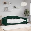 vidaXL Sof&aacute;-cama 100x200 cm veludo verde-escuro