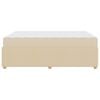 vidaXL Estrutura da Cama com colch&atilde;o Creme 160 x 200 cm tecido