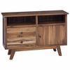 vidaXL Buffet Natural 100 x 30 x 68 cm Madeira de Teca S&oacute;lida