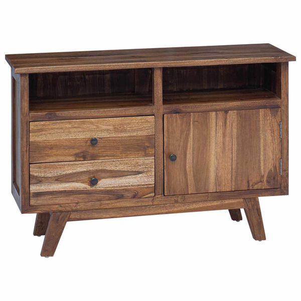 vidaXL Buffet Natural 100 x 30 x 68 cm Madeira de Teca S&oacute;lida