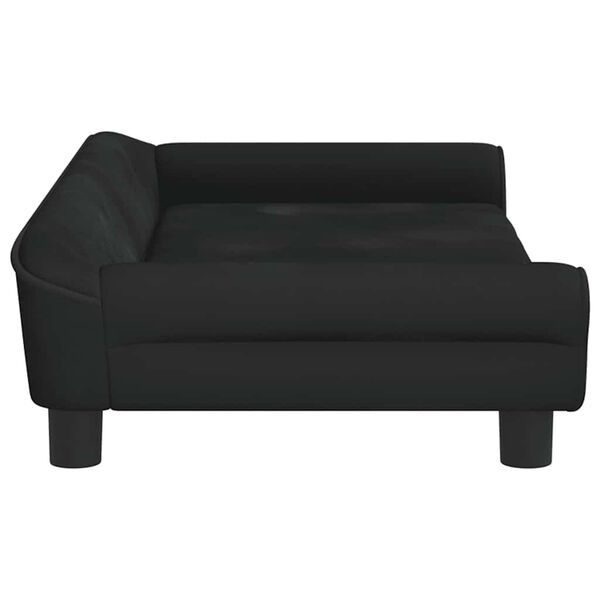vidaXL Cama para cães 100x50x21 cm veludo preto