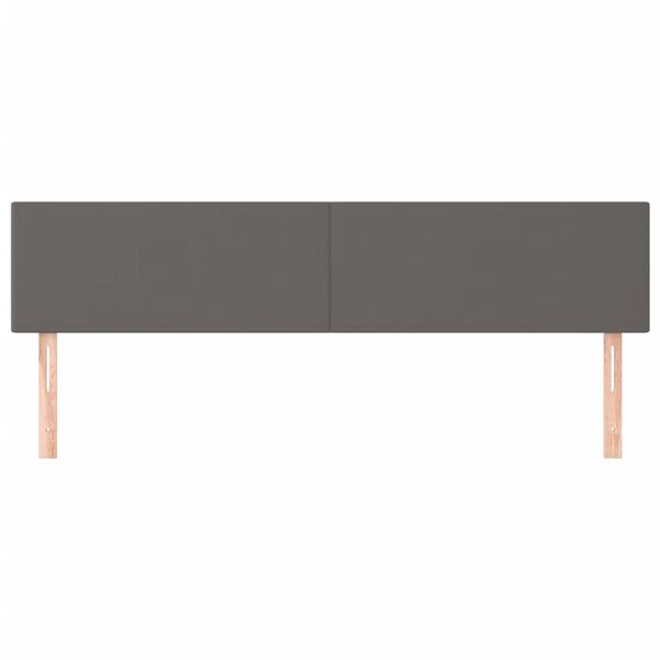 vidaXL Cabeceiras cinzento 160x5x78/88 cm couro artificial