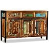 vidaXL Aparador de madeira reciclada maci&ccedil;a 120x35x76 cm