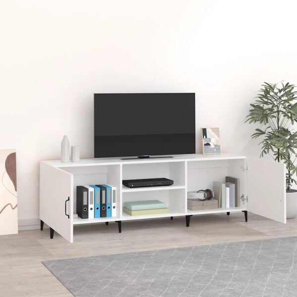 vidaXL M&oacute;vel para TV 150x30x50 cm derivados de madeira branco