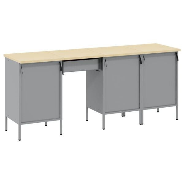 vidaXL Arm&aacute;rio de Trabalho com gaveta 4 pcs Vermelho 200 x 55 x 85 cm