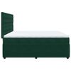 vidaXL Cama com molas/colch&atilde;o 200x200 cm veludo verde-escuro