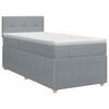 vidaXL Cama box spring com colch&atilde;o Cinzento-claro 90 x 190 cm Tecido