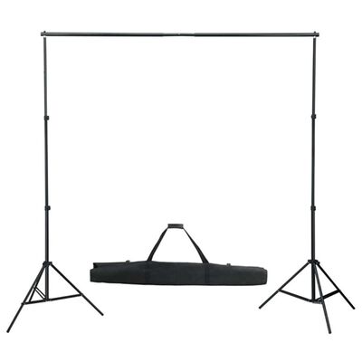 vidaXL Kit estúdio de fotografia com fundo + iluminação e sombrinhas