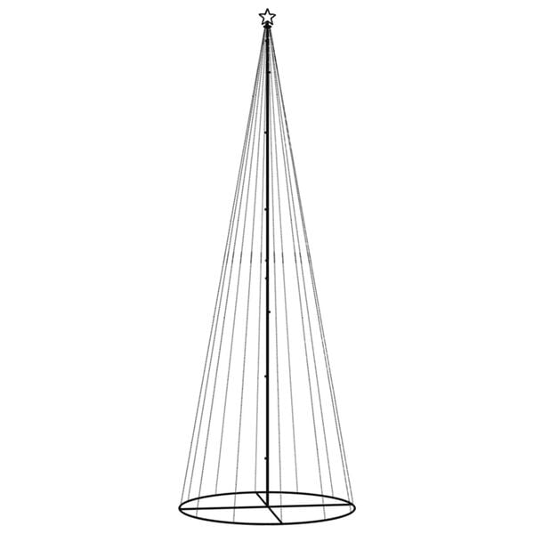 vidaXL Árvore de Natal em cone 732 luzes LED 160x500 cm branco frio