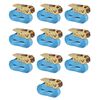 vidaXL Cintas de fixação c/ roquete 10 pcs 0,8 toneladas 4mx25mm azul