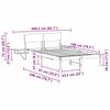 vidaXL Estrutura da Cama com cabeceira Marrom Cera 135 x 190 cm