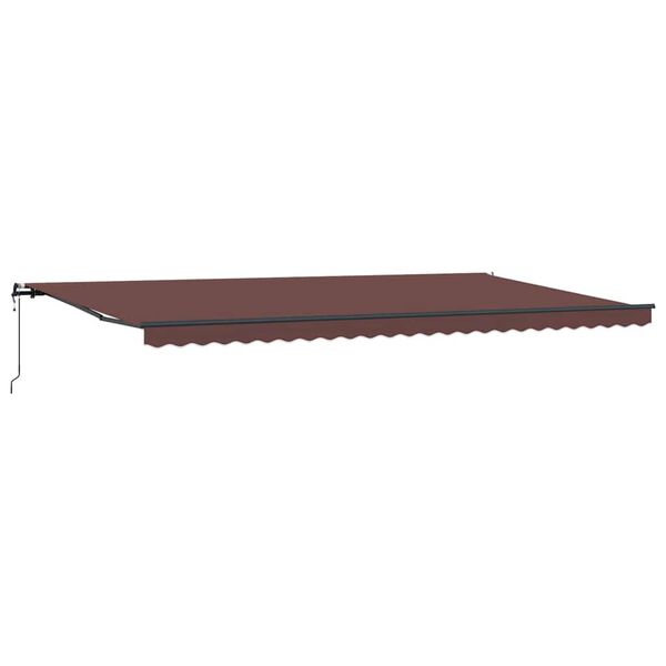 vidaXL Toldo retr&aacute;til autom&aacute;tico 600x300 cm castanho