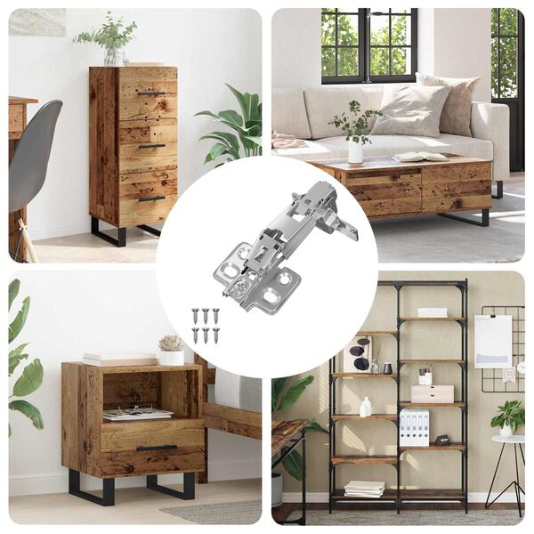 vidaXL Dobradi&ccedil;a 126 pcs N&iacute;quel 139 x 64,1 x 10 mm Ferro