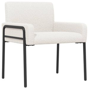 vidaXL Poltrona Creme Boucl&eacute;