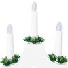 vidaXL Ponte de Vela de Natal com 7 LEDs Branco 39.5 x 5 x 29 cm