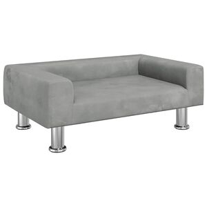 vidaXL Cama para c&atilde;es 70x45x26,5 cm veludo cinzento-claro