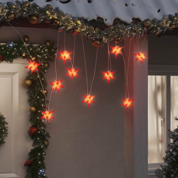 vidaXL Luzes de Natal 10 LEDs 10 cm vermelho