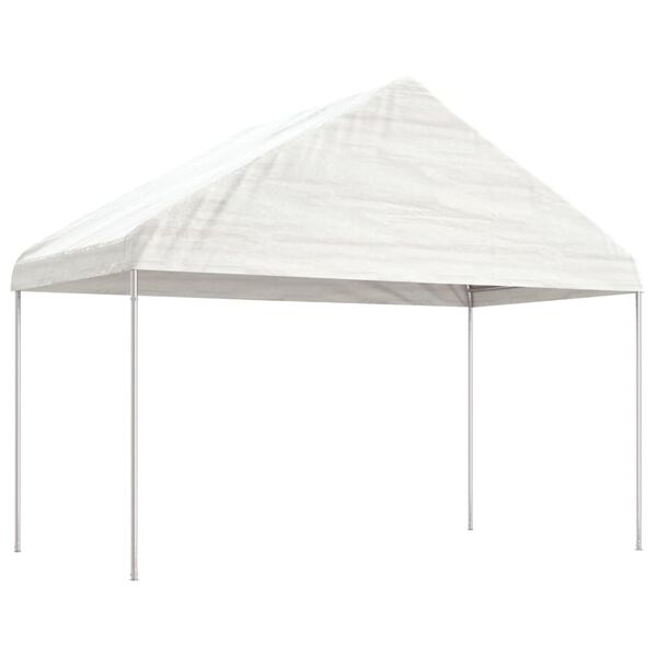 vidaXL Gazebo com telhado 20,07x4,08x3,22 m polietileno branco