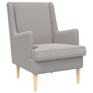vidaXL poltrona Cinzento-claro Boucl&eacute;
