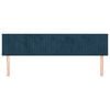 vidaXL Cabeceira de cama 2 pcs veludo 100x5x78/88 cm azul-escuro