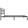 vidaXL Estrutura de cama com cabeceira 90x200 cm metal preto