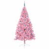 vidaXL &Aacute;rvore de Natal Artificial Pr&eacute;-iluminada Rosa 240 cm PVC