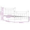 vidaXL Estrutura de cama com cabeceira e p&eacute;s 80x200 cm metal branco