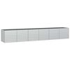 vidaXL Canteiro elevado de jardim 480x80x77cm a&ccedil;o galvanizado prateado