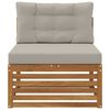 vidaXL Sof&aacute; do Meio para Exterior Madeira S&oacute;lida de Ac&aacute;cia Natural