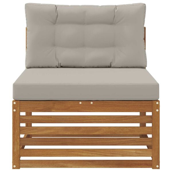 vidaXL Sof&aacute; do Meio para Exterior Madeira S&oacute;lida de Ac&aacute;cia Natural