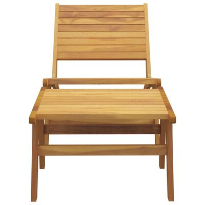 vidaXL Cadeira de jardim c/ apoio de pés madeira de teca maciça