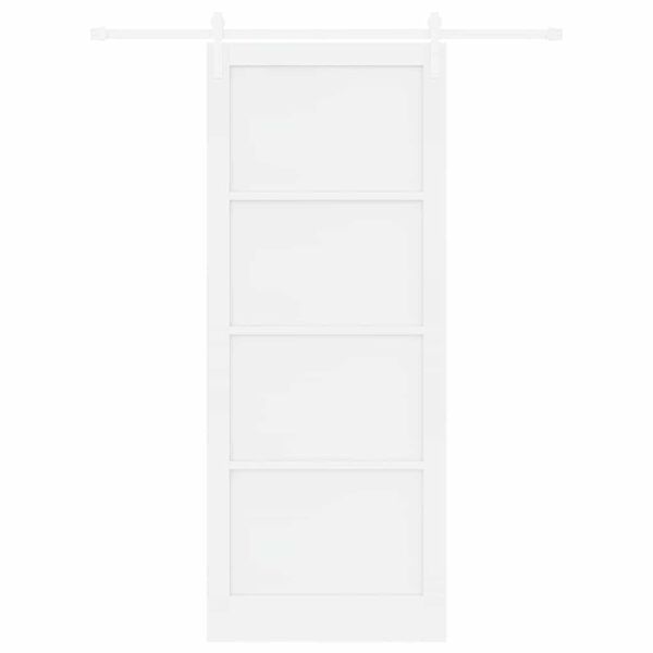 vidaXL Porta Deslizante Branco 93 x 232 cm Madeira de Pinheiro S&oacute;lida