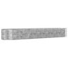 vidaXL Canteiro elevado jardim 554x100x68 a&ccedil;o revestido a p&oacute; prateado