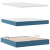 vidaXL Cama com Armazenamento Azul Escuro 160 x 200 cm Veludo