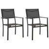 vidaXL Cadeiras de jardim 2 pcs textilene e a&ccedil;o preto/antracite