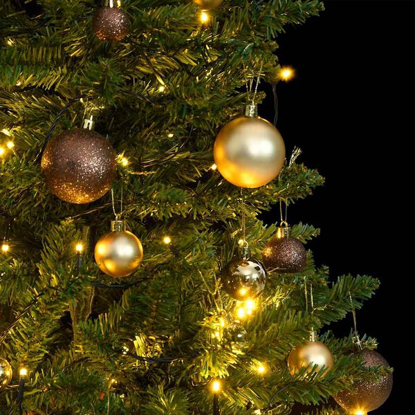 vidaXL &Aacute;rvore Natal artificial articulada 150 luzes LED e bolas 120 cm