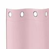 vidaXL Cortinas Blackout com Argolas 2 pcs Rosa bebé 140 x 140 cm