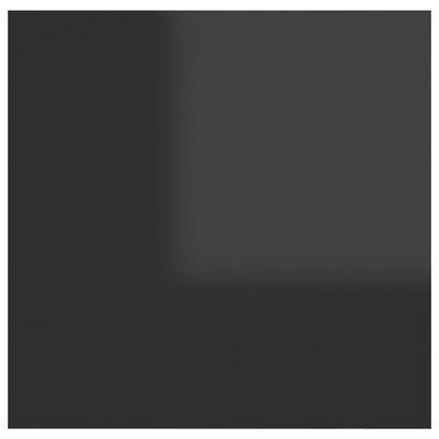 vidaXL Mesa de cabeceira 30,5x30x30 cm contraplacado preto brilhante