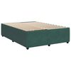 vidaXL Cama com molas/colch&atilde;o 160x200 cm veludo verde-escuro