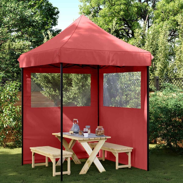 vidaXL Tenda de Festa Borgonha 200 x 200 x 306 cm Tecido Oxford