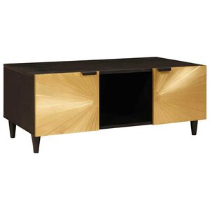 vidaXL Mesa de centro Preto e Ouro 100 x 54 x 40 cm